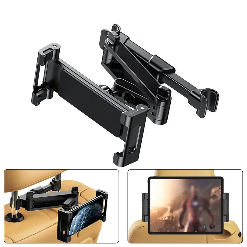 Car Accessories Tablet Holder - 360 Grad Drehbarer Verstellbarer Auto-Kopfstützenhalter für