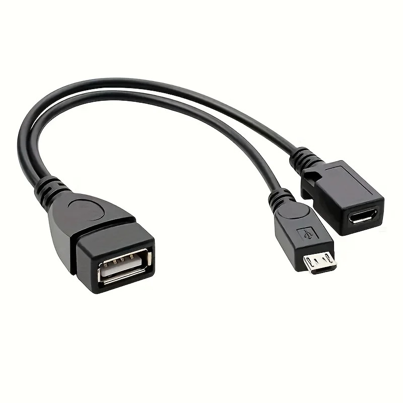 Fire Tablet Accessories - 2-in-1 OTG USB auf Micro-USB-Splitter-Adapter für