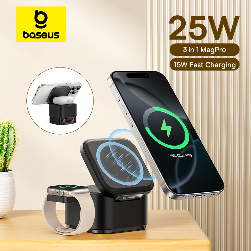 Accessories For Android Tablet - Baseus 3-in-1 magnetischer kabelloser Ladeständer 15