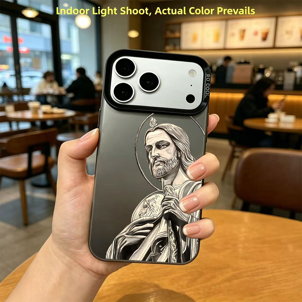 Apple Iphone 15 - San Judas Tadeo Muster-Design Handyhülle für