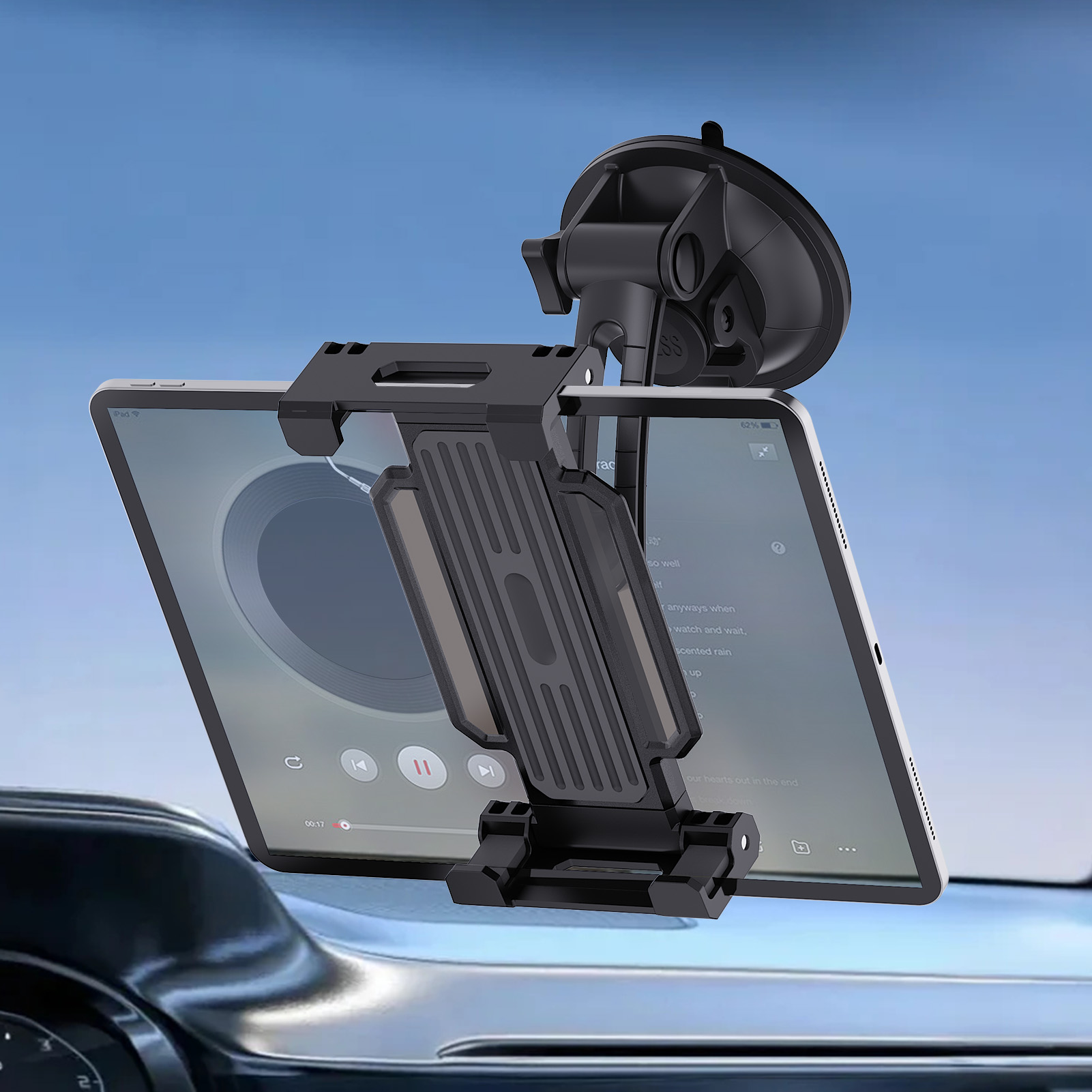 Car Accessories Tablet Holder - Universelle Auto-Armaturenbrett Windschutzscheiben-Halterung für iPad Pro