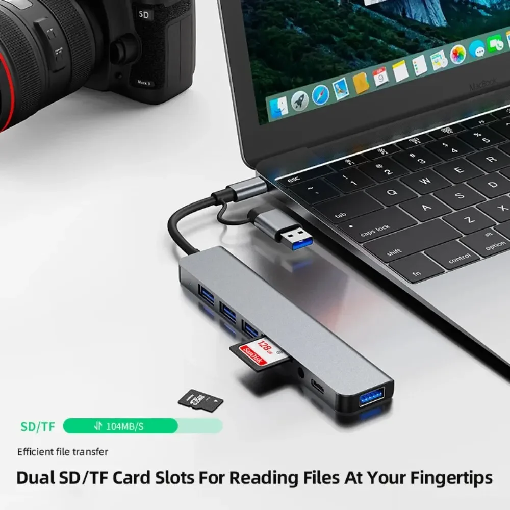8-in-1-USB-C-Hub mit 3.0 SD/TF – Usb Hub Type C Bewertung und Preis