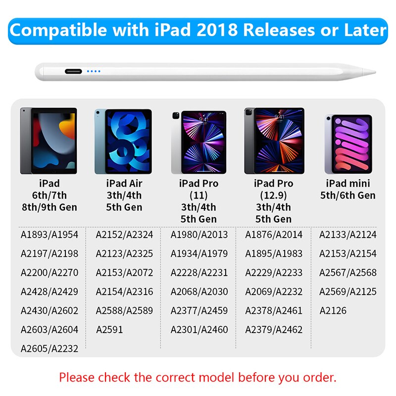 Für Apple Pencil Palm Rejectio – Ipad Pencil Stylus Bewertung und Preis